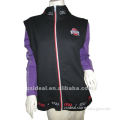 100%cotton french terry YKK zipper-up women waistcoat&Vest